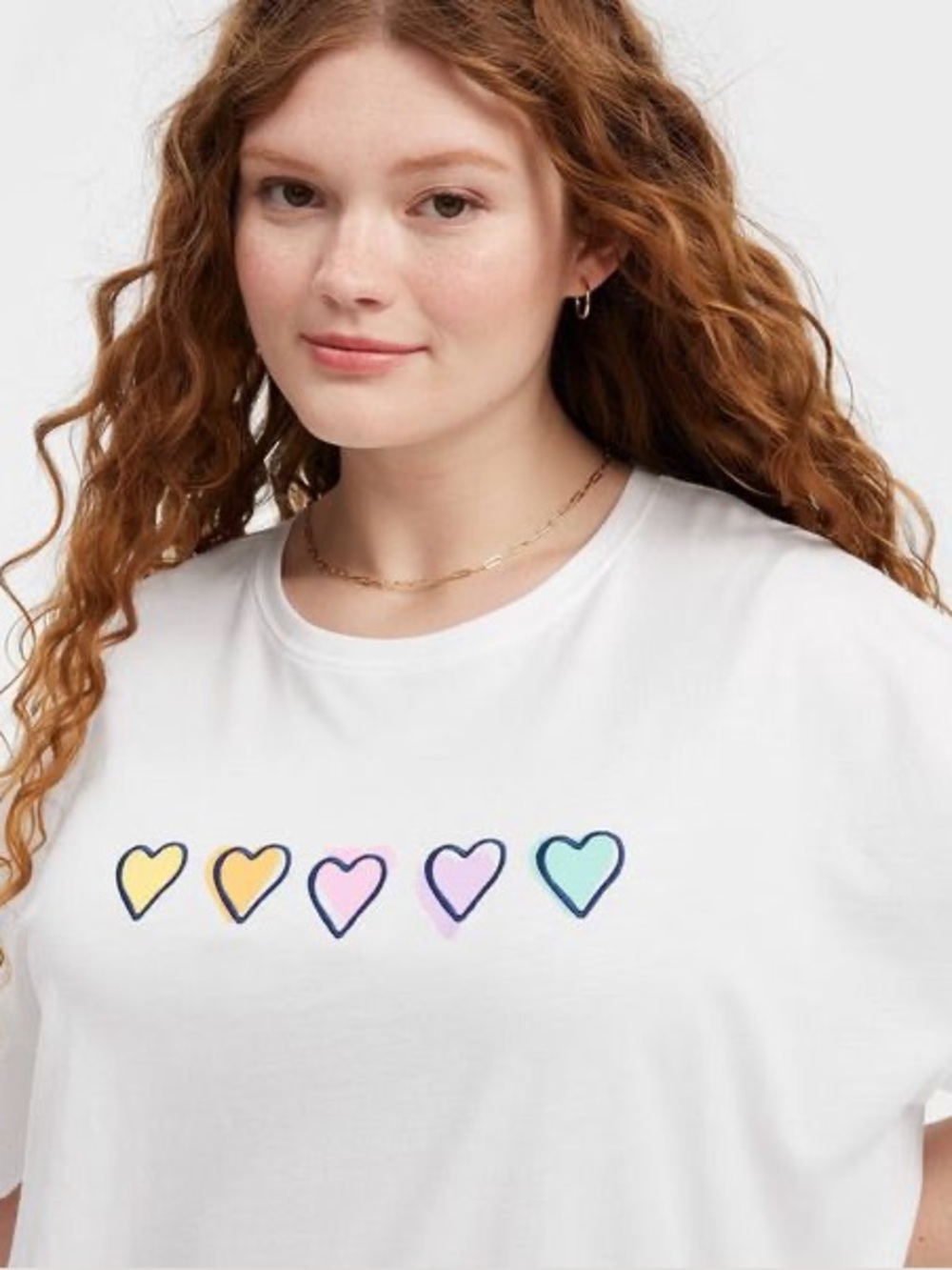 Roller Rabbit Women's Short Sleeve Oversized Disco Hearts Graphic T-Shirt M NWT